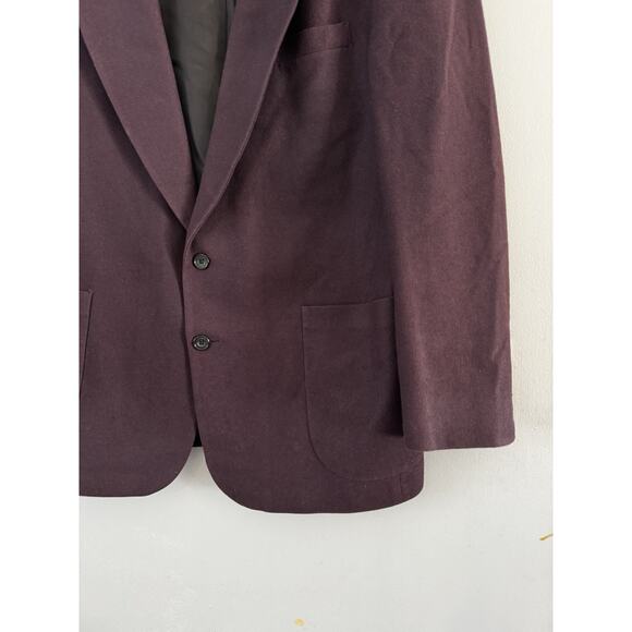 Oscar de la Renta Studio Mens Wool Blazer Purple Plum Vintage 90s Retro Sz 42 R - Picture 5 of 9
